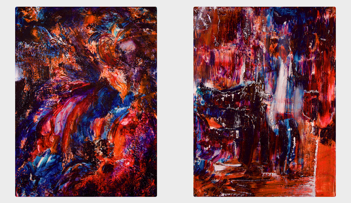 Example of set together. Paintings sold separately. 